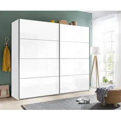Kleiderschrank MATTEA LACK (BHT 251x223x60 cm) - weiß - BHT 251x223x60 cm