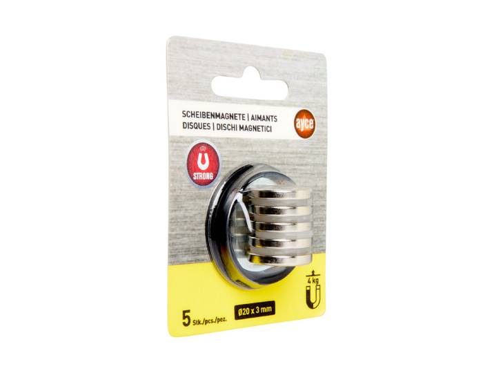 Ayce Scheibenmagnete ⌀ 2 cm 6 Stück
