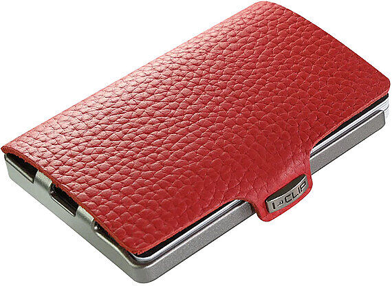 I-CLIP Geldbörse SILVER PURE rot M