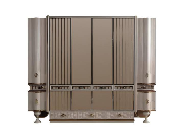 Xlmoebel Kleiderschrank Geräumiger Kleiderschrank in modernem Design mit Stauraum (Kleiderschrank) Hergestellt in Europa