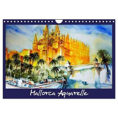 Mallorca Aquarelle (Wandkalender 2027 DIN A4 quer), CALVENDO Monatskalender