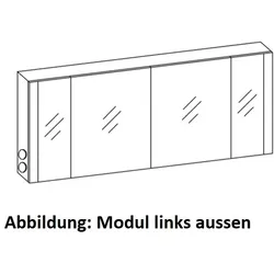 Artiqua LED-Spiegelschrank, Anthrazit Glanz, 071-SET-2-17-ZA-51 071-SET-2-17-ZA-51
