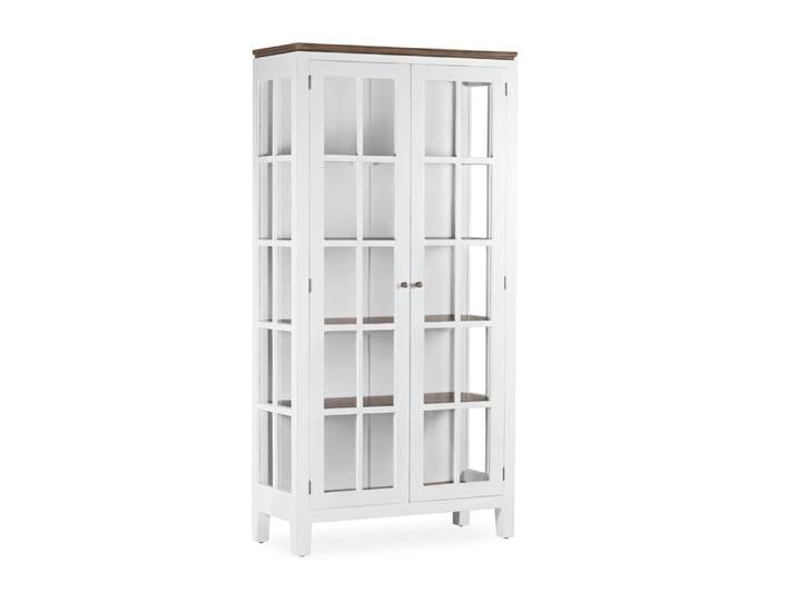 Vitrine en bois de mindi blanc H 190 cm