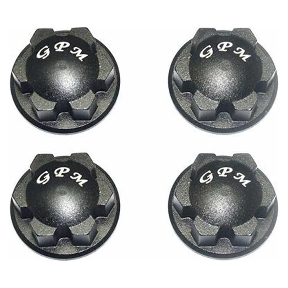 GPM aluminium radnabenabdeckung (4 stk.) schwarz trx 1/10 e-revo (GPMER2005BK)