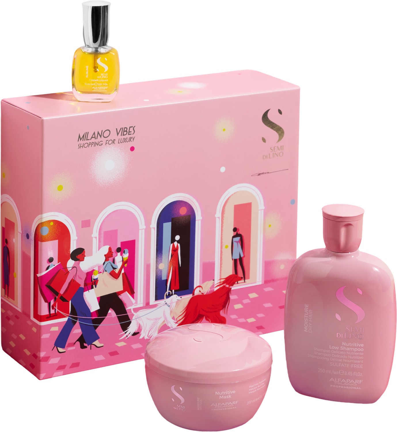 Alfaparf Milano Geschenkset Semi di Lino Moisture Kit PF029640
