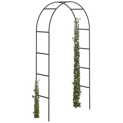 relaxdays Rankhilfe »Rosenbogen« schwarz 240 cm hoch schwarz