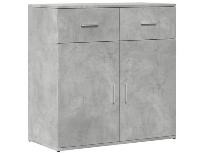 KGHFDVB Sideboard Betongrau 79x38x80 cm Holzwerkstoff Mit Schubladen, Stabil, Feuchtigkeitsbeständig, Leicht zu Reinigen, Für Wohnzimmer