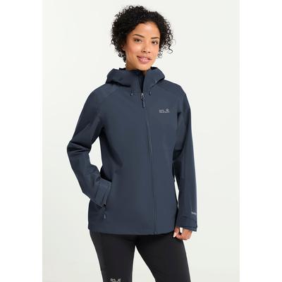 Funktionsjacke JACK WOLFSKIN "WILDBOUND 2L JKT W", Damen, Gr. S (36), grau (midnight sky), Web, Obermaterial: 100% Polyester. Futter: 100% Polyester, normal, Jacken Funktionsjacke, wasserdicht, windabweisend, atmungsaktiv