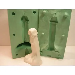 Giessform Silikonform Penis Dildo 3 mit Fuss