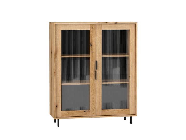 Petits-meubles Vitrine Soly Holz, Braun, Holzwerkstoff, 103.2x126.2x40.3 cm, Esszimmer, Vitrinen, Vitrinenschränke