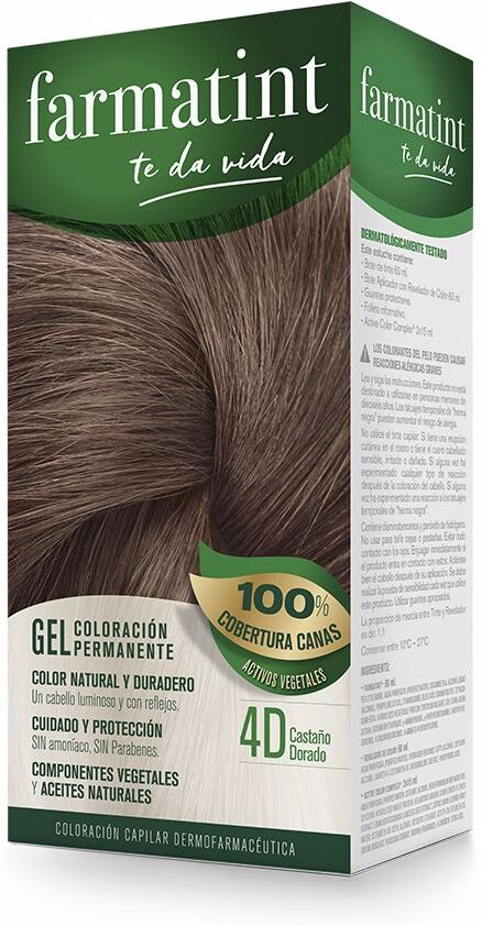 Farmatint Gel coloración permanente #4d-castaño dorado