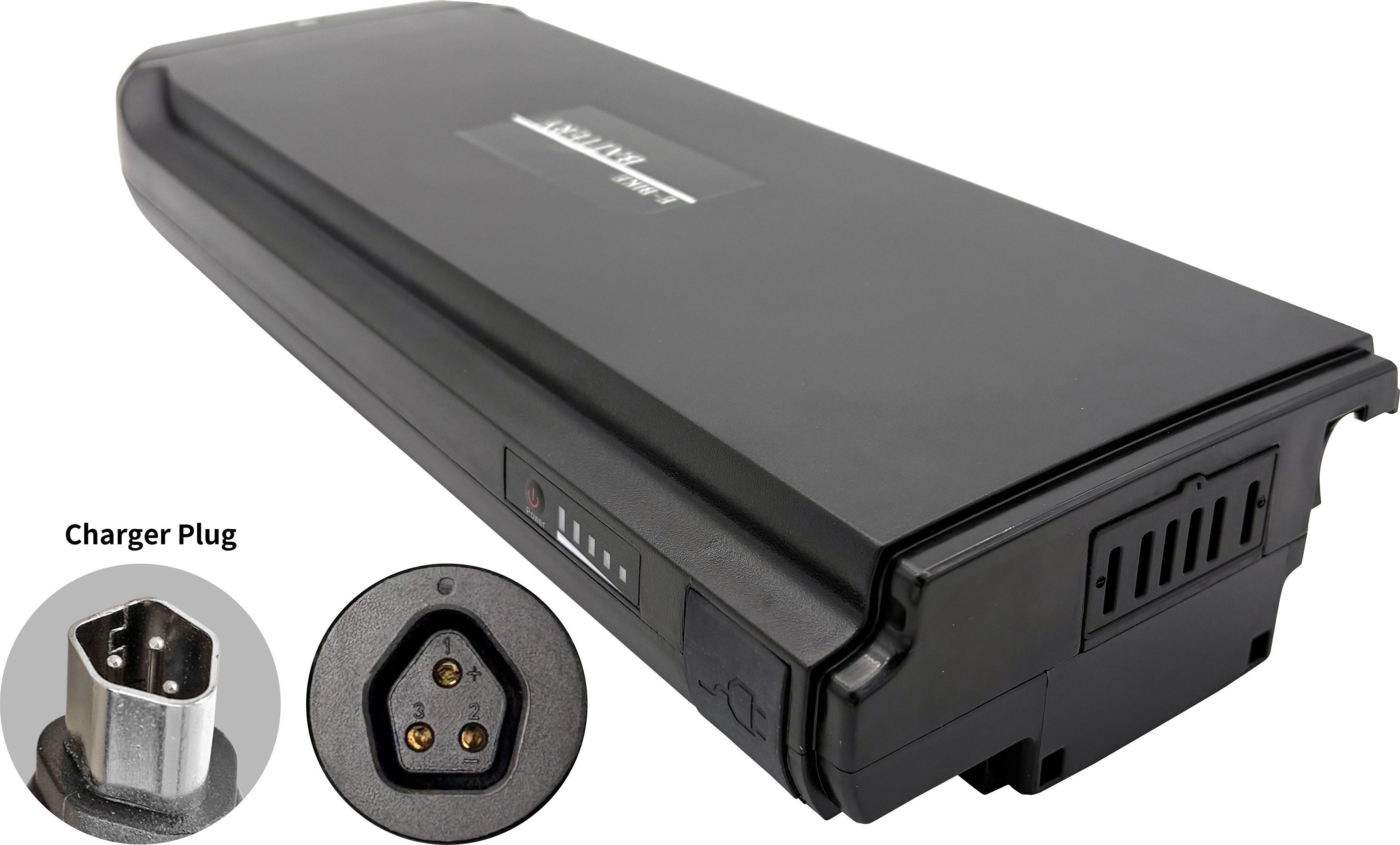 PowerSmart Heckträger E-Bike Akku Li-Ion 36V 14,5Ah 522Wh mit CAN-Bus-BMS, Ersatz für Fisher Cita ER 1804, Cita ECU 1401,