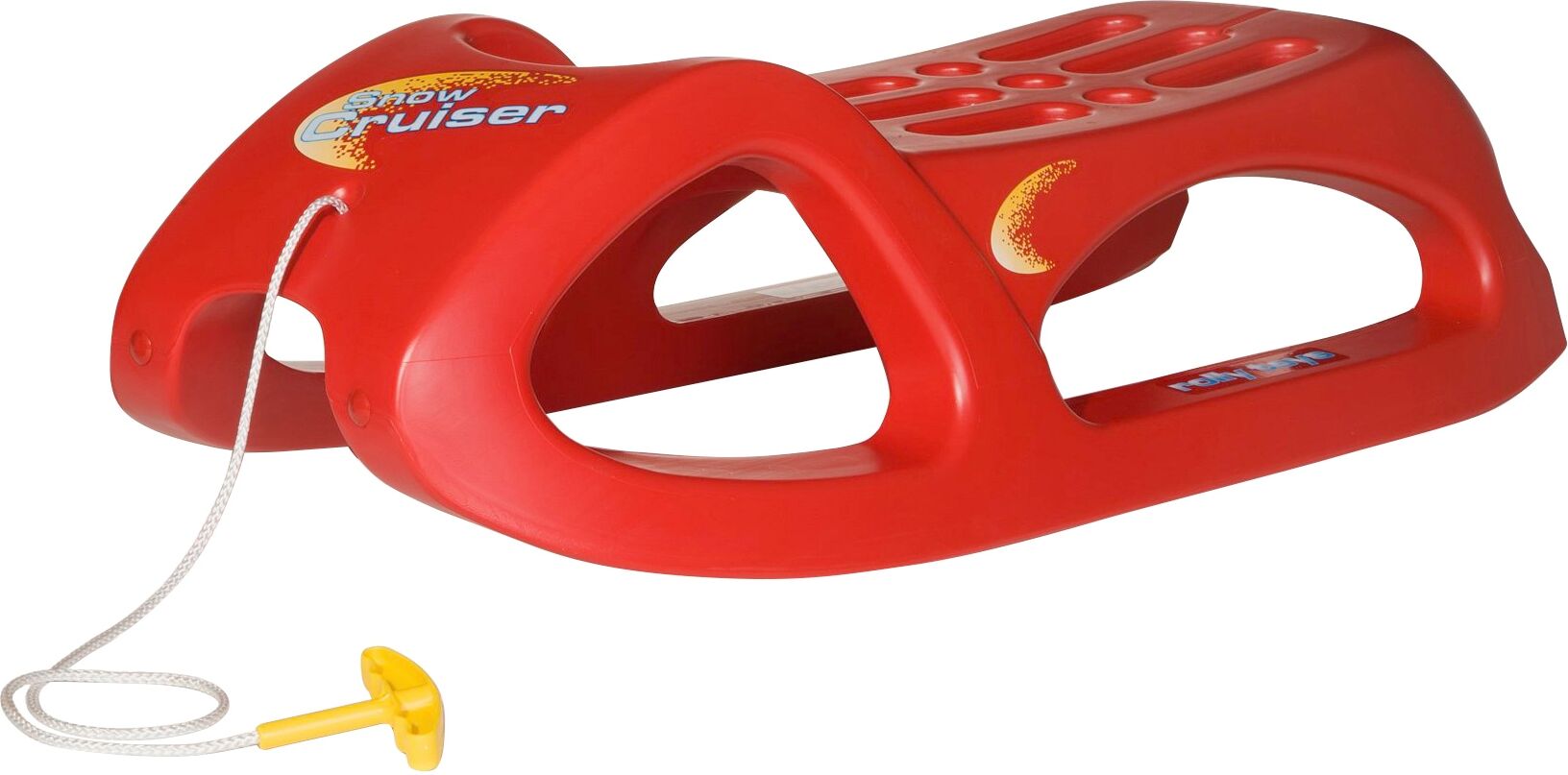 Schlitten ROLLY TOYS "rollySnow Cruiser, rot", rot, Schlitten, KinderB:44cm H:27cm, Kunststoff, Schlitten, mit Stahlschienen an den Kufen, B:44cm H:27cm