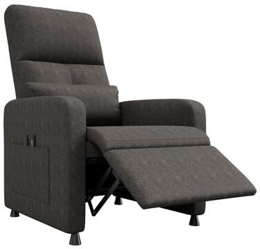 Garvee Power Recliner Chair, Adjustable Linen Electric Recliner with USB Port, Tall Back, Padded Seat and Side Pockets