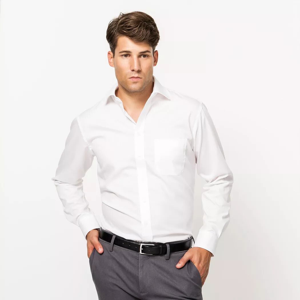 Kauf - Hemd, Regular Fit, langarm, für Herren, Weiss, Größe 44