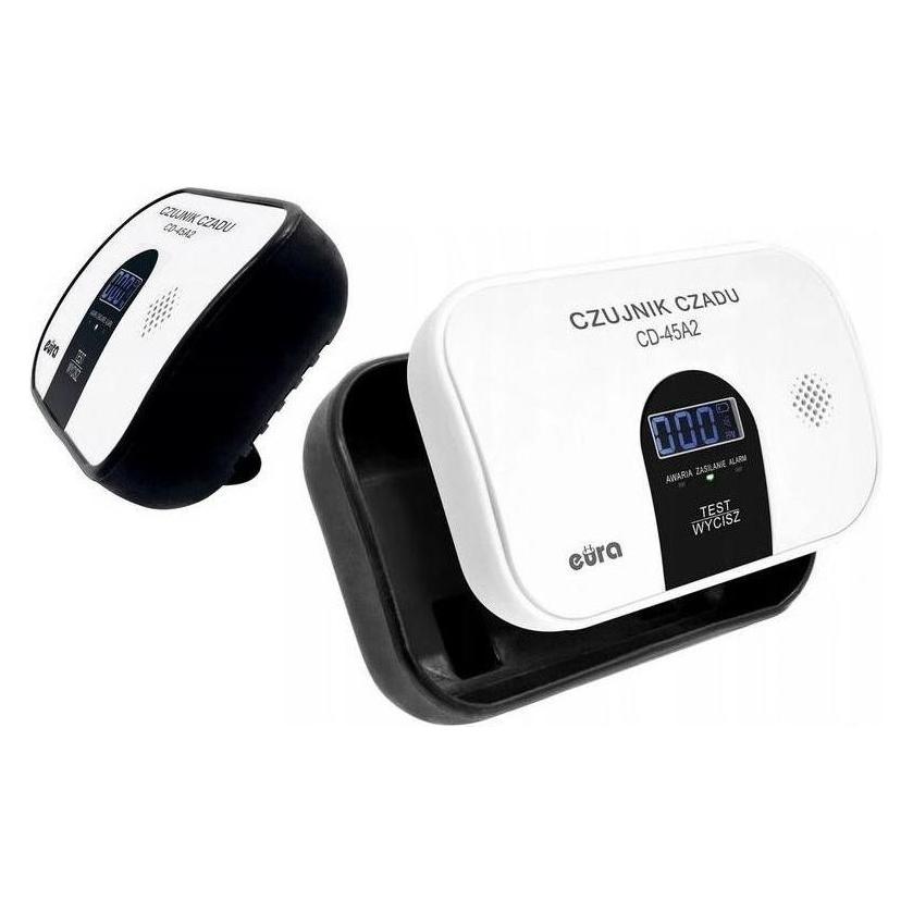 EURA CD-45A2 Kohlenmonoxidmelder freistehend batteriebetrieben LCD-Display (27978)