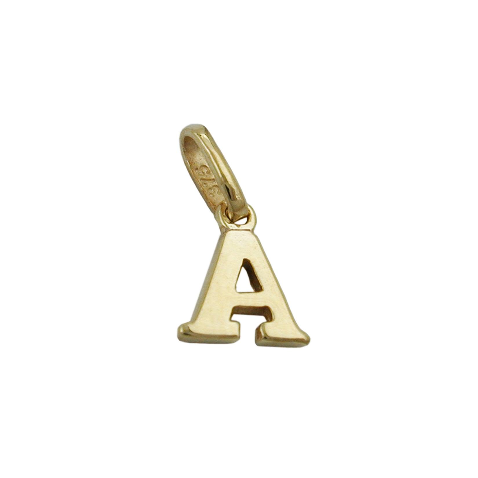 Gallay Anhänger 8x6,5mm Buchstabe A glänzend 9Kt GOLD