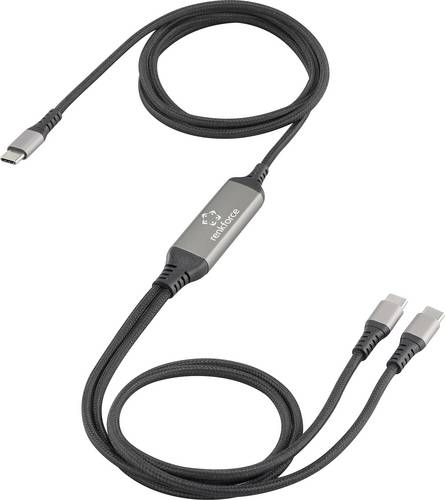 Renkforce USB-C Y-Kabel USB 2.0 USB-C Stecker 1.50m Schwarz RF-6721084