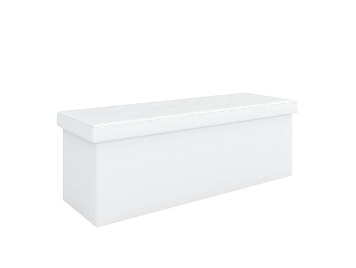 Sitzbank Leder QUINN 114 cm weiss