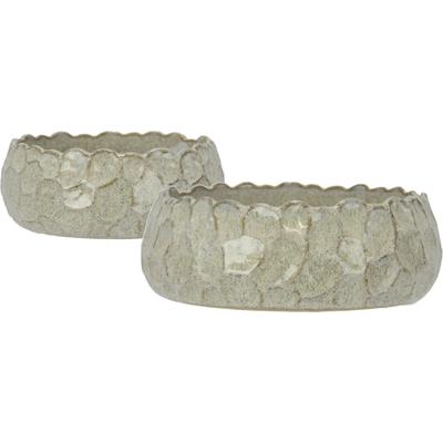 Dekovase I.GE.A., weiß, H:8cm Ø:23cm, Keramik, Vasen