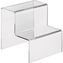 Deko Treppe, Acryl transparent | 105 x 100 x 100 mm | 2-stufig, Acryl (PMMA)