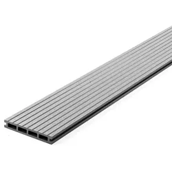 Prestige Home Living Outdoor WPC Terrassendielen grob geriffelt, ca. 10m2 (2,20 m) - Hellgrau