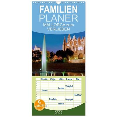 Familienplaner 2027 - MALLORCA zum VERLIEBEN mit 5 Spalten (Wandkalender, 21 x 45 cm) CALVENDO