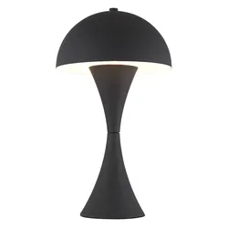 Tischleuchte schwarz Modern Tischlampe Schlafzimmerleuchte Nachttischleuchte, Kabelschalter, E27 Fassung, DxH 20x36,1 cm