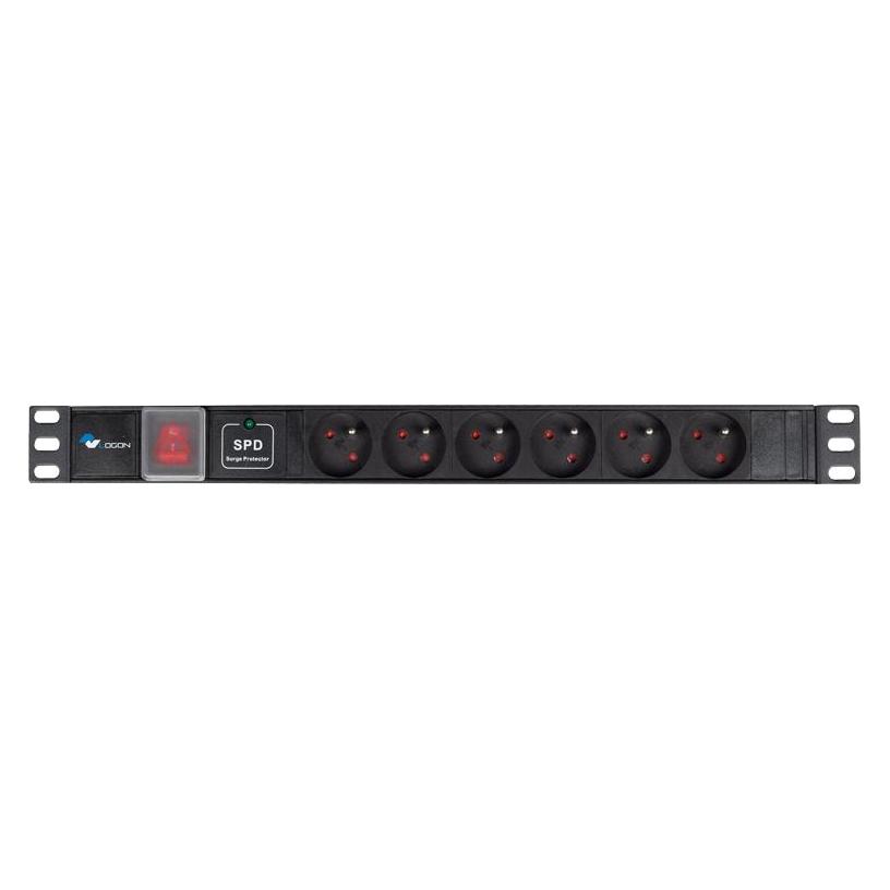 Lanview POWER STRIP 19" - 6 WAYS - 1U (TUPS047)