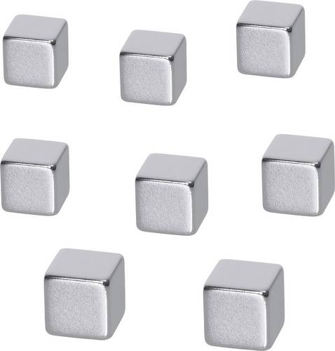 Sigel Neodym Magnet B3101 (B x H x T) 10 x 10 x 10mm Würfel Silber 8 St. B3101
