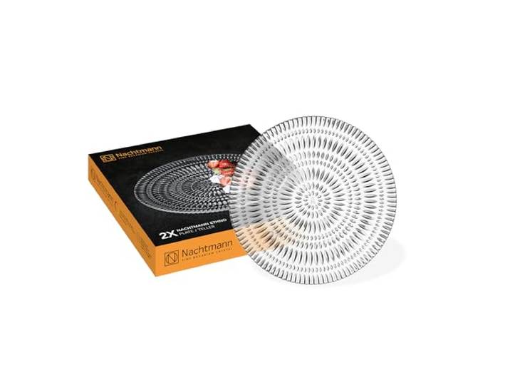 Nachtmann Lot de 2 assiettes de présentation en cristal ethnique de 23 cm de diamètre - Passe au lave-vaisselle