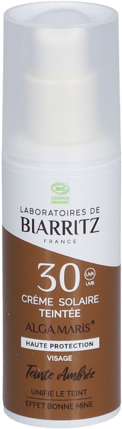 Laboratoires de BIARRITZ Alga Maris Crème Solaire Teintée SPF 30 - solaire teintée haute protection, 30, 50 ml Creme
