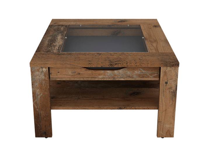 Mid.you Couchtisch, Alteiche, 1 Schublade(n) Schubladen, quadratisch, eckig, 67x43x67 cm, FSC Mix, Stauraum, offenes Fach, Wohnzimmer, Wohnzimmertische, Couchtische, Couchtische mit Stauraum