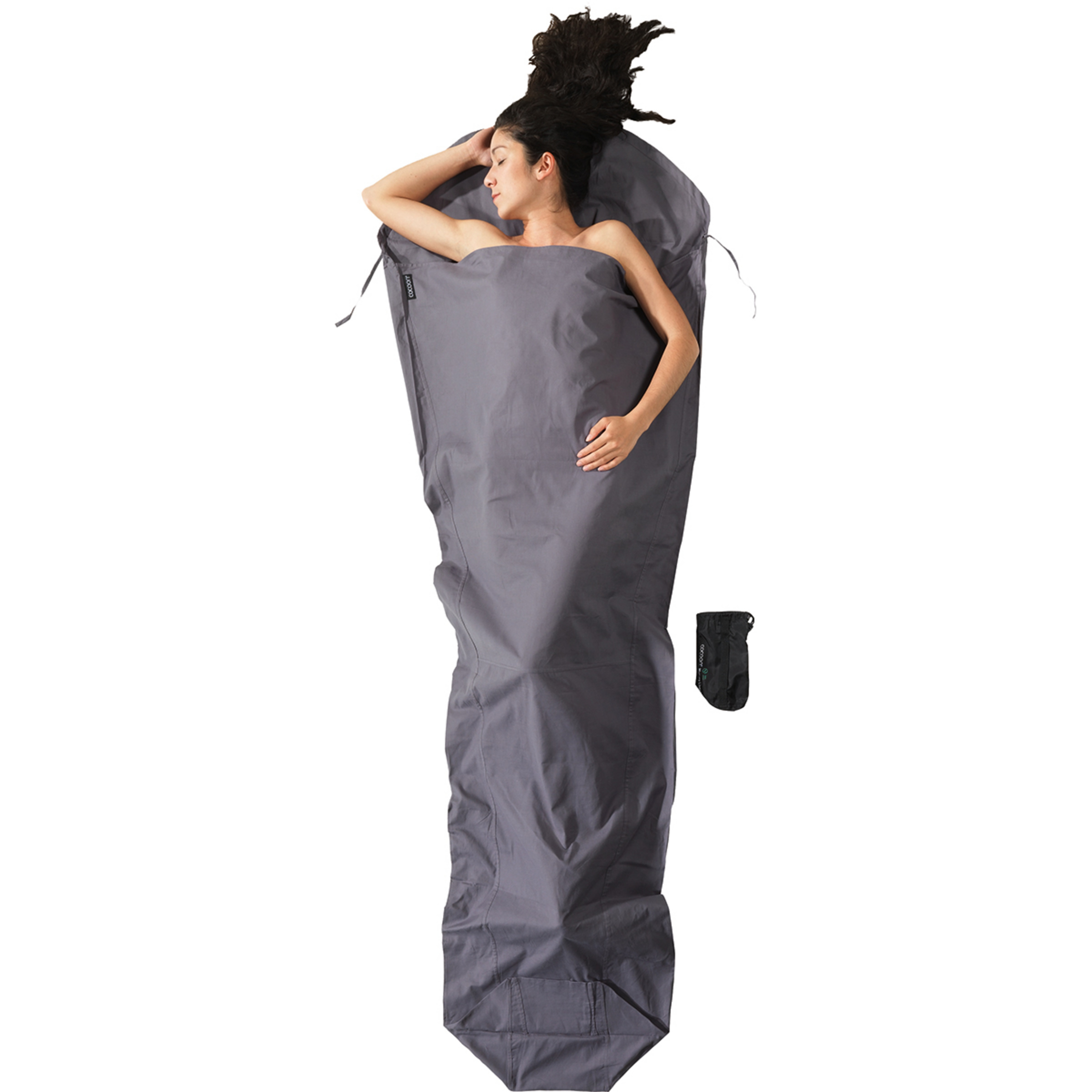 Cocoon MummyLiner Cotton Schlafsack Hüttenschlafsäcke & Inlets grau Größe MAX. 230CM Camping