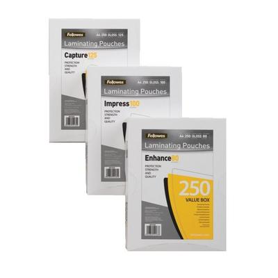 Fellowes® 5312903 Laminierfolie Value Pack Capture - A4, glänzend, 80 mym, 250 Stück