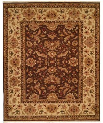 KALATY Traditional Brown Flatweave Wool Area Rug