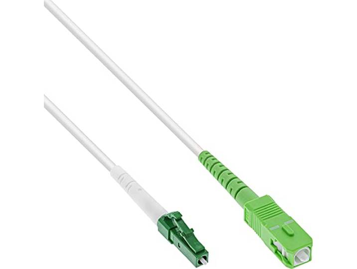 InLine® LWL Simplex kabel, FTTH, LC/APC 8° naar SC/APC 8°, 9/125µm, OS2, 3m