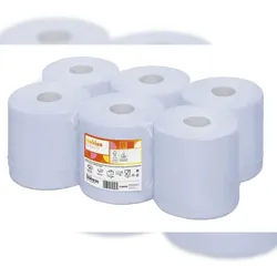 All Care Satino Putzrollen midi 100% recycled - 1-lagig - 20 cm - blau - 12 Rollen