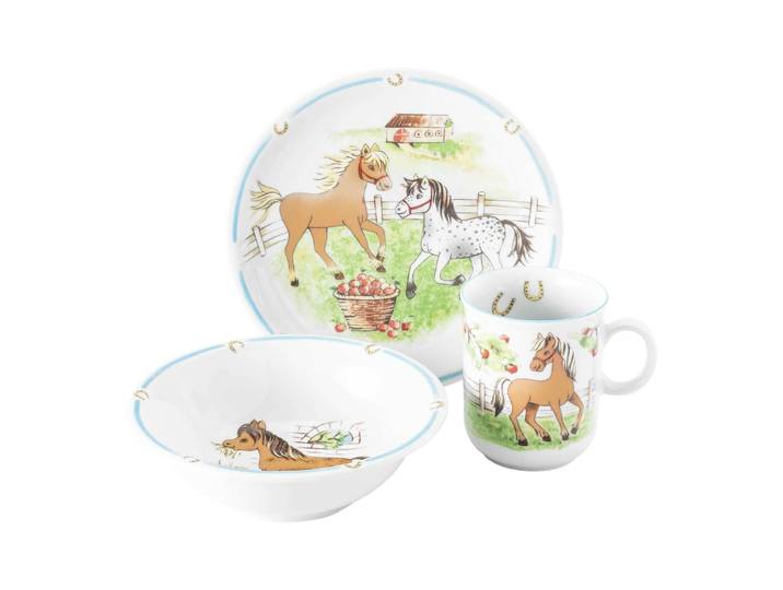 Kindergeschirr-Set SELTMANN WEIDEN Kindergeschirr Set Compact Mein Pony bunt , bunt, Porzellan, Geschirr-Sets, Kindergeschirr-Set