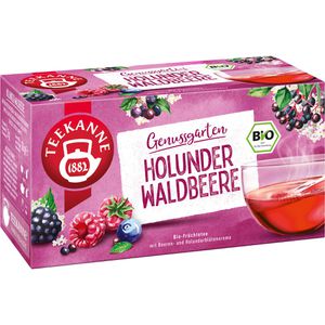 Teekanne Tee Genussgarten Waldbeere Holunder, BIO, Früchtetee, 36 g, 18 Beutel