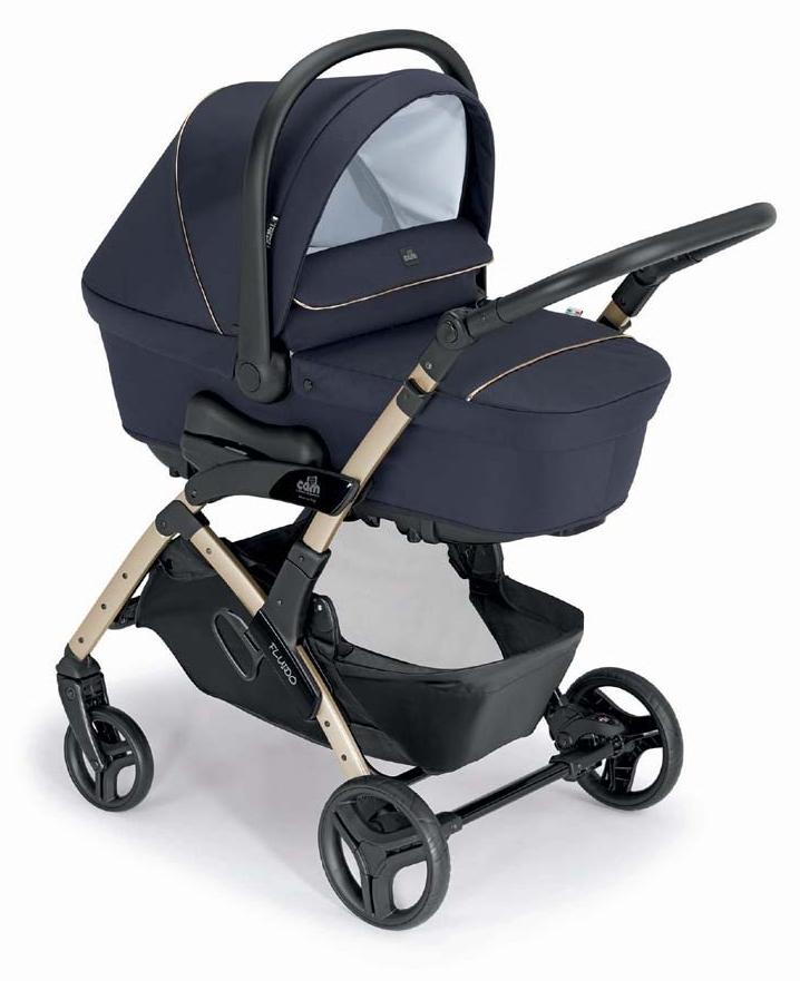 Cam Fluido Easy, Betthimmel, Traditioneller Kinderwagen, Unisex, Faltbar, Navy