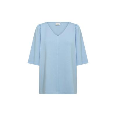 Blusentop WASABI CONCEPT "Wasabi Concept Shirt WA-SABINA 70", Damen, Gr. 46-48, blau (6250 windsurfer), Obermaterial: 48% Modal, 48% Polyester, 4% Elasthan, Blusen Blusentop