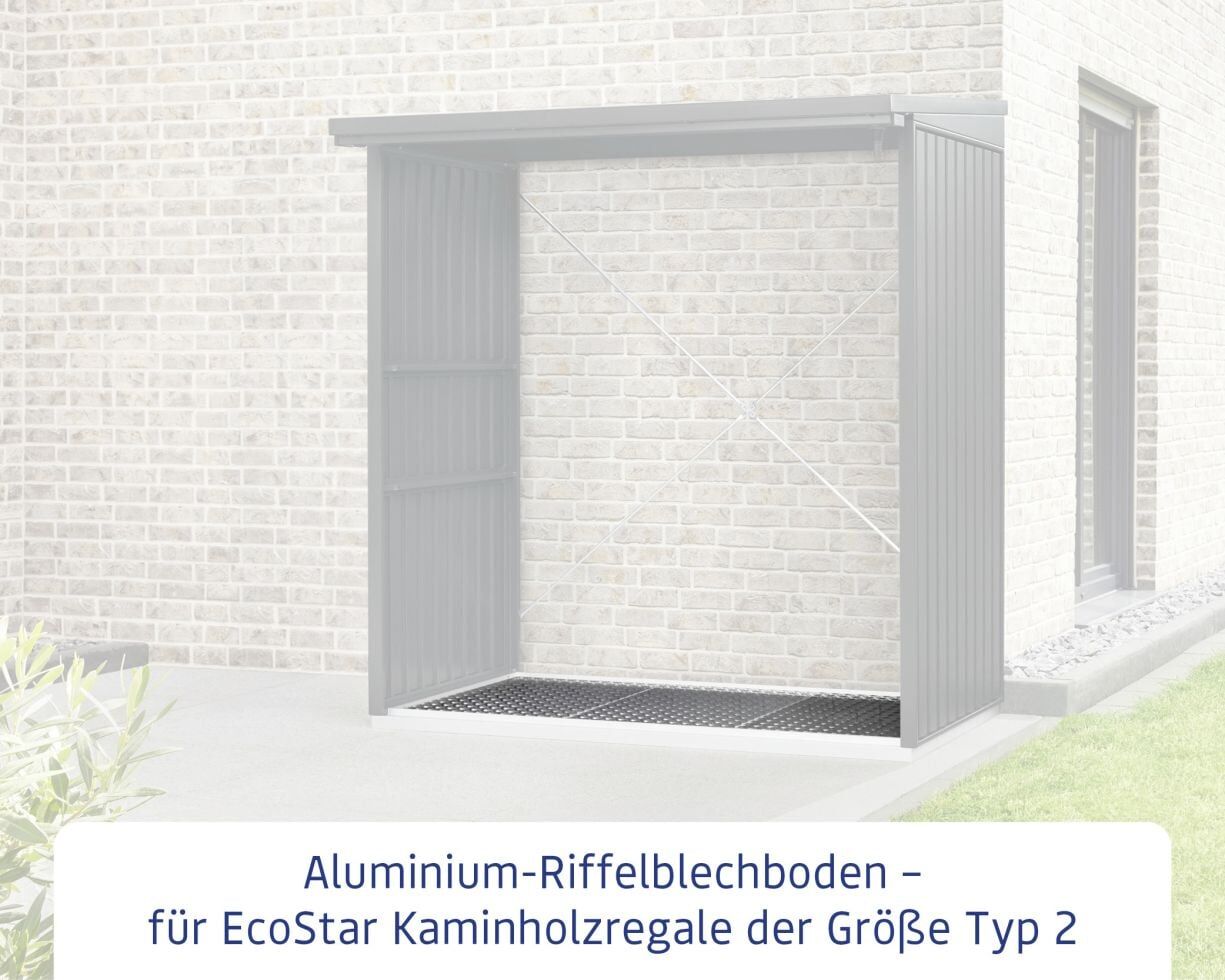 EcoStar Riffelblech-Boden Fußboden Paket Typ 2 für Kaminholzregal