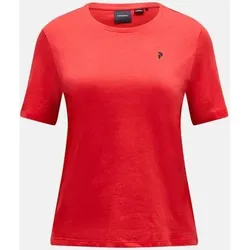 PEAK PERFORMANCE Damen Shirt W Explore Graphic Tee-BRILLIANT RED, Größe S in Rot Rot