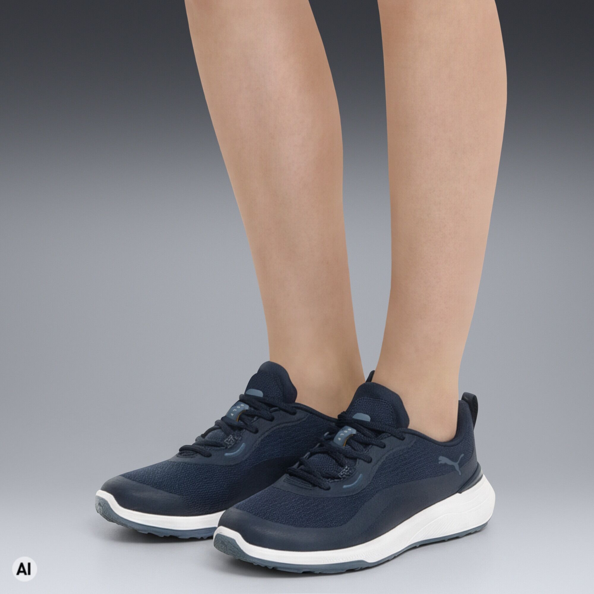 Golfschuh PUMA "Gruve Sport Golfschuhe Damen", Damen, Gr. 42, Textil, blau (club navy tiefblau), Obermaterial: Textil, Synthetik. Futter: Textil. Innensohle: Textil. Laufsohle: Gummi, Schuhe