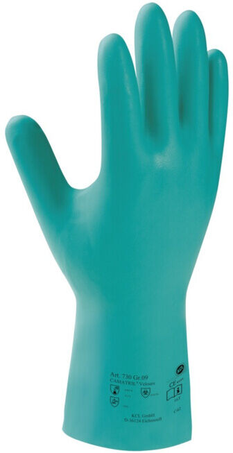 Gant protection chimique Camatril Velours 730 T. 10 vert EN 388, EN 374 cat. III ; Honeywell (730/10)