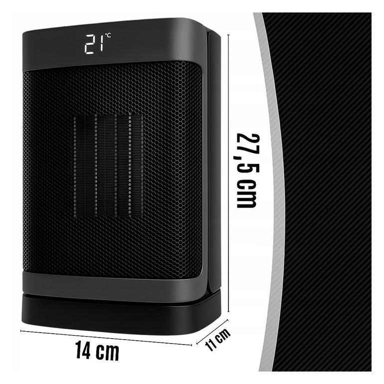 Extralink Elektrischer Keramik-Säulenheizer 1500w Mit Fernbedienung Und LED (1500 W) (Extralink)