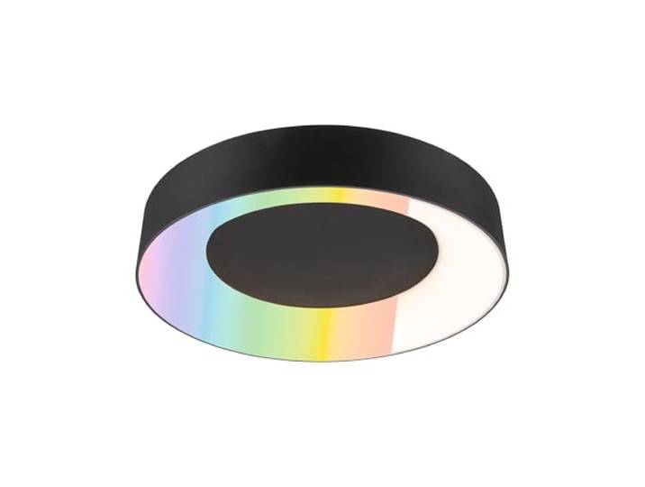 Paulmann 75416 LED Deckenleuchte Smart Home Zigbee 3.0 Casca IP44 RGBW+ 1750lm 230V 20W dimmbar Schwarz matt