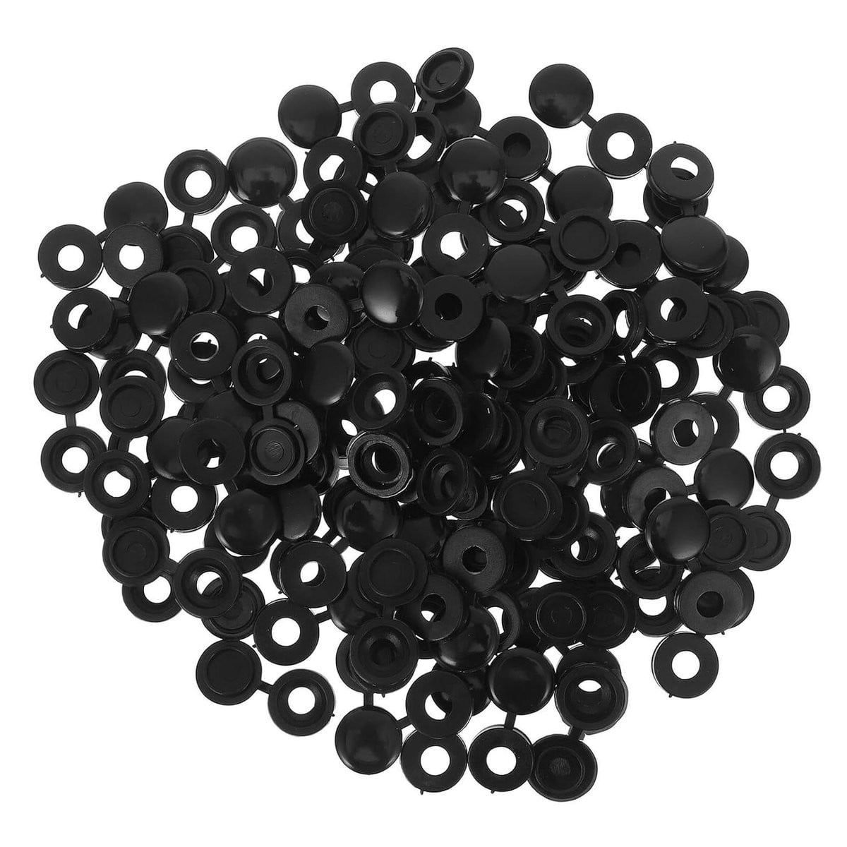 Schroefdoppen Plastic Afdekkapjes Zwart - 500 Stuks