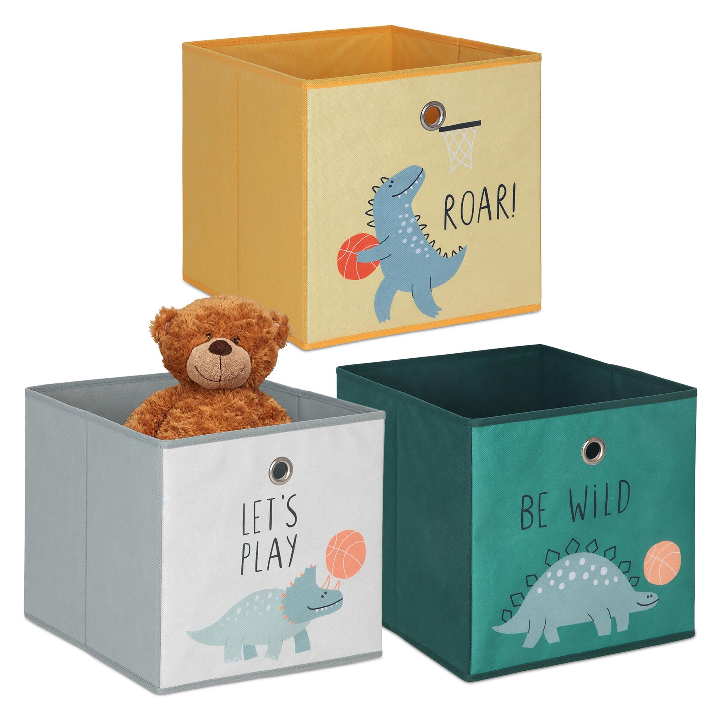 Relaxdays GmbH Kinder Aufbewahrungsboxen im 3er Set (10051349_469)